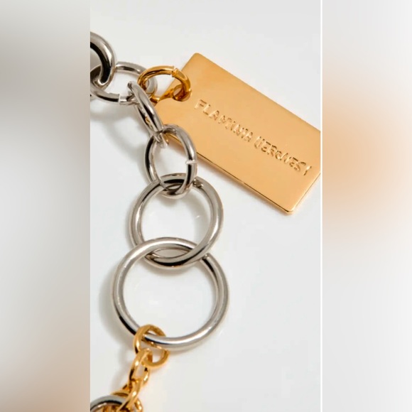 NWT MARNI Mixed Metal Choker Pendant Necklace W/ Enamel Floral Charms Blue/White - Picture 4 of 9